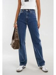 Monki Dżinsy - Regular fit - w kolorze niebieskim rozmiar: W27. Niebieskie jeansy Monki, bez wzorów, z podwyższonym stanem. Za 52.17 zł.