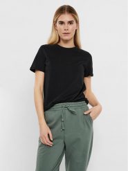 Vero Moda T-Shirt Paula 10243889 Czarny Regular Fit. Czarne t-shirty Vero Moda, xl, bez wzorów, z bawełny, bez kołnierzyka, bez ramiączek. Za 59.99 zł.