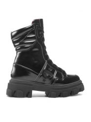 Chiara Ferragni Trapery CF3039-001 Czarny. Czarne trapery i śniegowce Chiara Ferragni, ze skóry. Za 1,439.00 zł.
