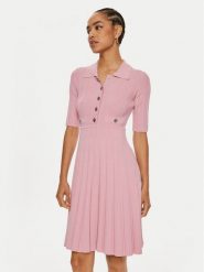 Pinko Sukienka dzianinowa Alambicco 104032 A239 Różowy Regular Fit. Czerwone sukienki Pinko, l, bez wzorów, z dzianiny, bez kołnierzyka, bez ramiączek. Za 1,399.00 zł.
