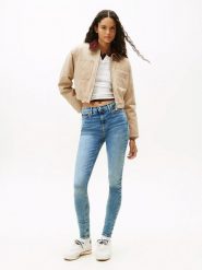 TOMMY JEANS Dżinsy - Skinny fit - w kolorze niebieskim rozmiar: W29/L32. Niebieskie jeansy Tommy Jeans, l, z aplikacjami. Za 259.74 zł.