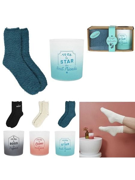 The Concept Factory Zestaw prezentowy: świeca zapachowa i skarpety (produkt niespodzianka) rozmiar: onesize. Skarpety The Concept Factory, bez wzorów, z bawełny. Za 43.68 zł.