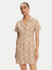 Roxy Sukienka koszulowa Happy Shiny Girls ERJWD03881 Brązowy. Brązowe sukienki Roxy, s, bez wzorów, z bawełny, bez kołnierzyka, bez ramiączek, koszulowe. Za 239.99 zł.