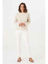 Garcia Dżinsy - Skinny fit - w kolorze białym rozmiar: W27. Białe jeansy Garcia, z aplikacjami, z podwyższonym stanem. Za 114.98 zł.