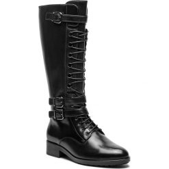 Kozaki HÖGL - 6-100643 Black 0100. Czarne kozaki Högl, z materiału, przed kolano, bez obcasa, na obcasie, bez zapięcia. W wyprzedaży za 609.00 zł.