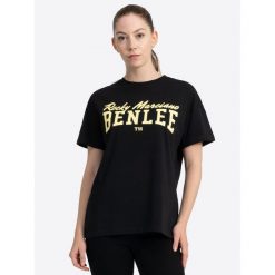 Damska koszulka z nadrukiem Benlee Lilly. Czarne koszulki sportowe BENLEE, bez wzorów, bez ramiączek. Za 168.50 zł.