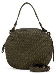 Melina C Skórzana torebka "Belfiore" w kolorze ciemnozielonym - 25 x 23 x 6 cm rozmiar: onesize. Zielone torby na ramię Melina C, bez wzorów, z materiału, przez ramię, bez dodatków. Za 404.99 zł.