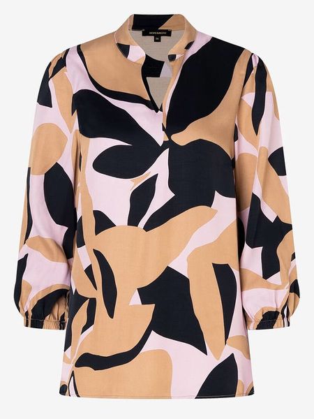 More & More Bluzka w kolorze beżowo-czarnym rozmiar: 34. Brązowe bluzki More & More, s, bez wzorów, z wiskozy, klasyczne, bez kołnierzyka, bez ramiączek. Za 165.99 zł.