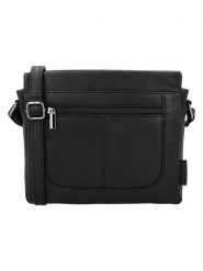 Beagles Skórzana torebka "Benidorm" w kolorze czarnym - 24 x 21 x 6 cm rozmiar: onesize. Czarne torby na ramię Beagles, bez wzorów, z materiału, na ramię, bez dodatków. Za 152.99 zł.