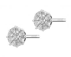 Kolczyki z białego złota z diamentami - 0,66 ct - próba 585. Białe kolczyki Apart, z diamentem, złote. W wyprzedaży za 9,793.00 zł.