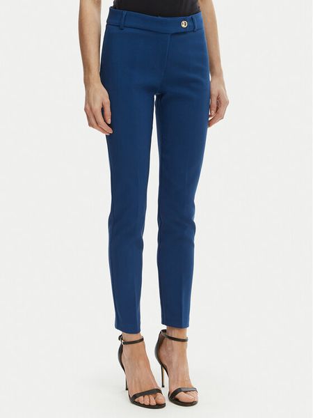 Rinascimento Spodnie materiałowe CFC0128638003 Niebieski Slim Fit. Niebieskie spodnie materiałowe Rinascimento, xs, bez wzorów, z materiału. Za 235.99 zł.
