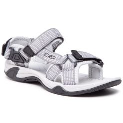 Sandały CMP. Szare sandały CMP, bez wzorów, sportowe, bez obcasa, bez zapięcia. Za 129.99 zł.
