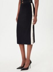 Elisabetta Franchi Spódnica midi GK-27S-61E2-V340 Czarny Regular Fit. Czarne spódnice Elisabetta Franchi, s, bez wzorów, z wiskozy, midi. Za 1,449.00 zł.