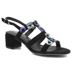 Czarne Sandały Tamaris Damskie Wygodne Buty. Czarne sandały Tamaris, z aplikacjami, eleganckie, bez obcasa, na obcasie, bez zapięcia. Za 149.00 zł.