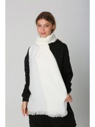 Lucky Bees Szal w kolorze białym - 180 x 70 cm rozmiar: onesize. Białe szaliki Lucky Bees, bez wzorów, z materiału. Za 43.99 zł.