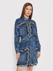 Liu Jo Sukienka koszulowa UA2189 D4714 Niebieski Relaxed Fit. Niebieskie sukienki Liu Jo, bez wzorów, z wiskozy, bez kołnierzyka, bez ramiączek, koszulowe. Za 279.99 zł.