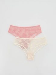 Majtki typu figi 2 pack - różowy. Czerwone figi Reserved, l, bez wzorów. Za 39.99 zł.