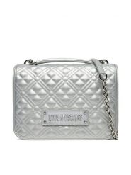 LOVE MOSCHINO Torebka JC4000PP1MLA196B Srebrny. Szare torebki klasyczne Love Moschino, bez wzorów, ze skóry, bez dodatków. Za 579.99 zł.