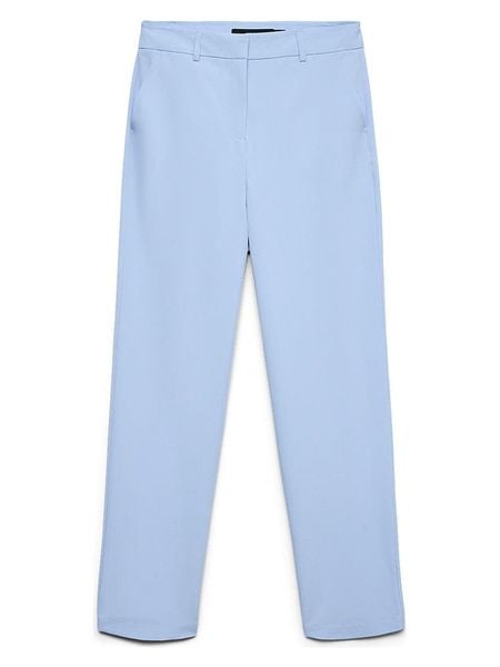 Vero Moda Spodnie w kolorze błękitnym rozmiar: 34/L32. Niebieskie spodnie materiałowe Vero Moda, na co dzień, l, bez wzorów, z materiału. Za 94.95 zł.