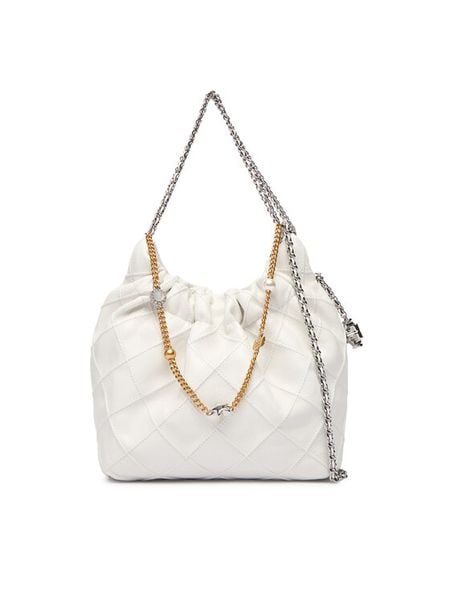 Tory Burch Torebka Fleming 164022 Biały. Białe torebki klasyczne Tory Burch, bez wzorów, ze skóry, bez dodatków. Za 2,699.00 zł.