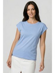 Alife and kickin Koszulka "Sigrid" w kolorze błękitnym rozmiar: XL. Niebieskie bluzki Alife and Kickin, xl, bez wzorów, z bawełny, bez kołnierzyka, bez ramiączek. Za 43.99 zł.