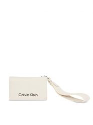 Calvin Klein Mały Portfel Damski Gracie K60K611689 Beżowy. Brązowe portfele Calvin Klein, bez wzorów, ze skóry. Za 139.99 zł.