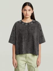 G-Star Koszulka w kolorze antracytowym rozmiar: M. Czarne bluzki G-Star, m, bez wzorów, z bawełny, retro, bez kołnierzyka, bez ramiączek. Za 165.31 zł.