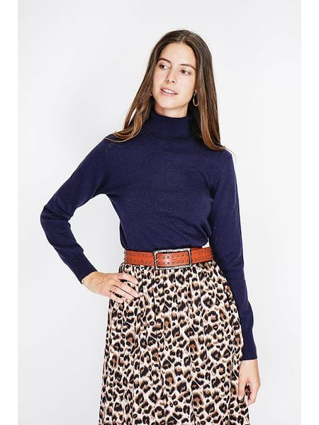 William de Faye Golf w kolorze granatowym rozmiar: 38. Niebieskie golfy William de Faye, bez wzorów, z kaszmiru, bez ramiączek. Za 130.99 zł.