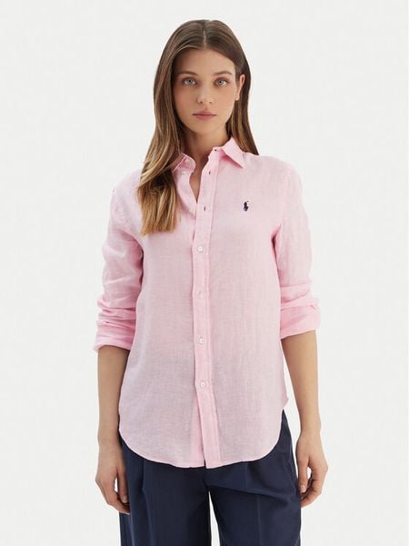 Polo Ralph Lauren Koszula 211970730514 Różowy Regular Fit. Czerwone koszule Polo Ralph Lauren, xl, bez wzorów, ze lnu, bez kołnierzyka, bez ramiączek. Za 819.99 zł.