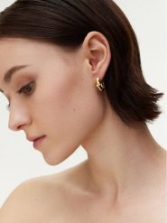 Guess Kolczyki JUBE05 164JW Złoty. Żółte kolczyki Guess, metalowe. Za 119.99 zł.