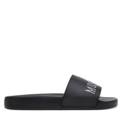 Klapki LOVE MOSCHINO. Czarne klapki Love Moschino, bez wzorów, bez obcasa. Za 649.99 zł.