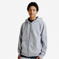 Bluza na suwak unisex Elementals. Szare bluzy DECATHLON, m, bez wzorów, z bawełny, z kapturem. Za 179.99 zł.