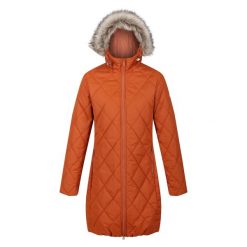 Damski Płaszcz Zimowy Ocieplany Z Kapturem Fritha II. Brązowe płaszcze Regatta, na zimę, xl, bez wzorów, z kapturem. Za 151.99 zł.