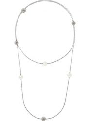 Mitzuko Srebrny naszyjnik "Prestige" z perłami rozmiar: 120 cm. Białe naszyjniki Mitzuko, z kryształem, srebrne. Za 448.99 zł.