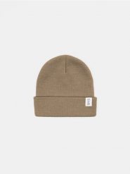 Czapka beanie - beżowy. Brązowe czapki Sinsay, bez wzorów. Za 9.99 zł.