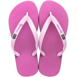 Japonki basenowe damskie Ipanema Clas Brasil II. Czerwone klapki Ipanema, bez wzorów, z materiału, bez obcasa. Za 62.99 zł.