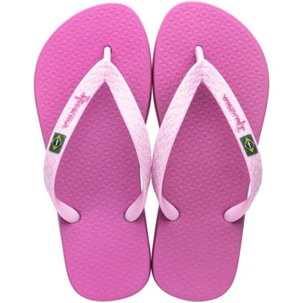 Japonki basenowe damskie Ipanema Clas Brasil II. Czerwone klapki Ipanema, bez wzorów, z materiału, bez obcasa. Za 62.99 zł.