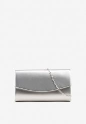 Srebrna Torebka Kopertówka z Dodatkowym Łańcuszkiem Frozenna. Szare torby na ramię Renee, bez wzorów, eleganckie, na ramię, małe, bez dodatków. Za 59.99 zł.