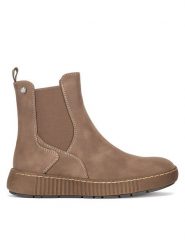 Go Soft Botki WS5586-07 Beżowy. Brązowe botki GO SOFT, bez wzorów, ze skóry, bez obcasa, na płaskiej podeszwie, bez zapięcia. Za 179.99 zł.