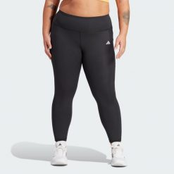Legginsy Optime Full-Length (Plus Size). Czarne legginsy Adidas, plus size, bez wzorów, z materiału. Za 259.00 zł.