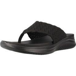 Sandały SKECHERS 119971S Czarny. Czarne sandały Skechers, bez wzorów, z tkaniny, bez obcasa, bez zapięcia. Za 206.99 zł.