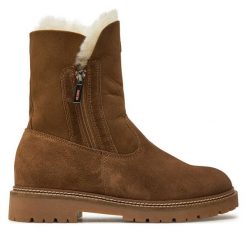 Botki Olang. Brązowe botki Olang, bez wzorów, bez obcasa, na płaskiej podeszwie, bez zapięcia. Za 849.99 zł.