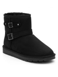 ISLAND BOOT Botki zimowe "Belga" w kolorze czarnym rozmiar: 37. Czarne botki Island Boot, na zimę, bez wzorów, z materiału, bez obcasa, bez zapięcia. Za 127.65 zł.