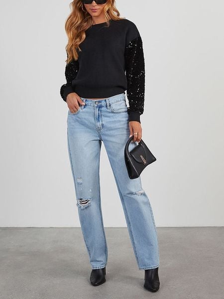 Milan Kiss Sweter w kolorze czarnym rozmiar: M. Czarne swetry Milan Kiss, m, bez wzorów, bez ramiączek. Za 182.72 zł.