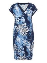 TATUUM Sukienka "Koka" w kolorze niebieskim rozmiar: M. Niebieskie sukienki Tatuum, m, bez wzorów, bez kołnierzyka, bez ramiączek, midi. Za 189.74 zł.