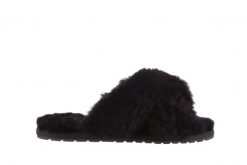Kapcie Emu Mayberry Black 21 119127, Czarny, Futro naturalne - 36. Czarne obuwie domowe EMU, bez wzorów, z futra, bez zapięcia. W wyprzedaży za 134.10 zł.