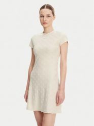 Guess Sukienka codzienna V5GK07 KCT02 Beżowy Regular Fit. Brązowe sukienki Guess, na co dzień, xl, z aplikacjami, z syntetyku, bez kołnierzyka, bez ramiączek, proste. Za 249.99 zł.
