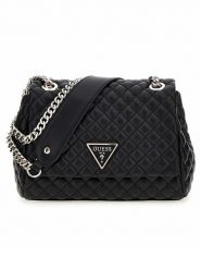 Guess Torebka w kolorze czarnym - 21 x 16 x 10 cm rozmiar: onesize. Czarne torby na ramię Guess, z aplikacjami, z materiału, na ramię, pikowane, bez dodatków. Za 467.95 zł.