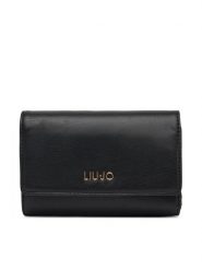 Liu Jo Duży Portfel Damski Ecs M Bifold AA5215 E0015 Czarny. Czarne portfele Liu Jo, bez wzorów, ze skóry. Za 249.99 zł.