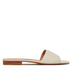 Klapki LAUREN RALPH LAUREN. Białe klapki Lauren Ralph Lauren, bez wzorów, bez obcasa. Za 399.99 zł.